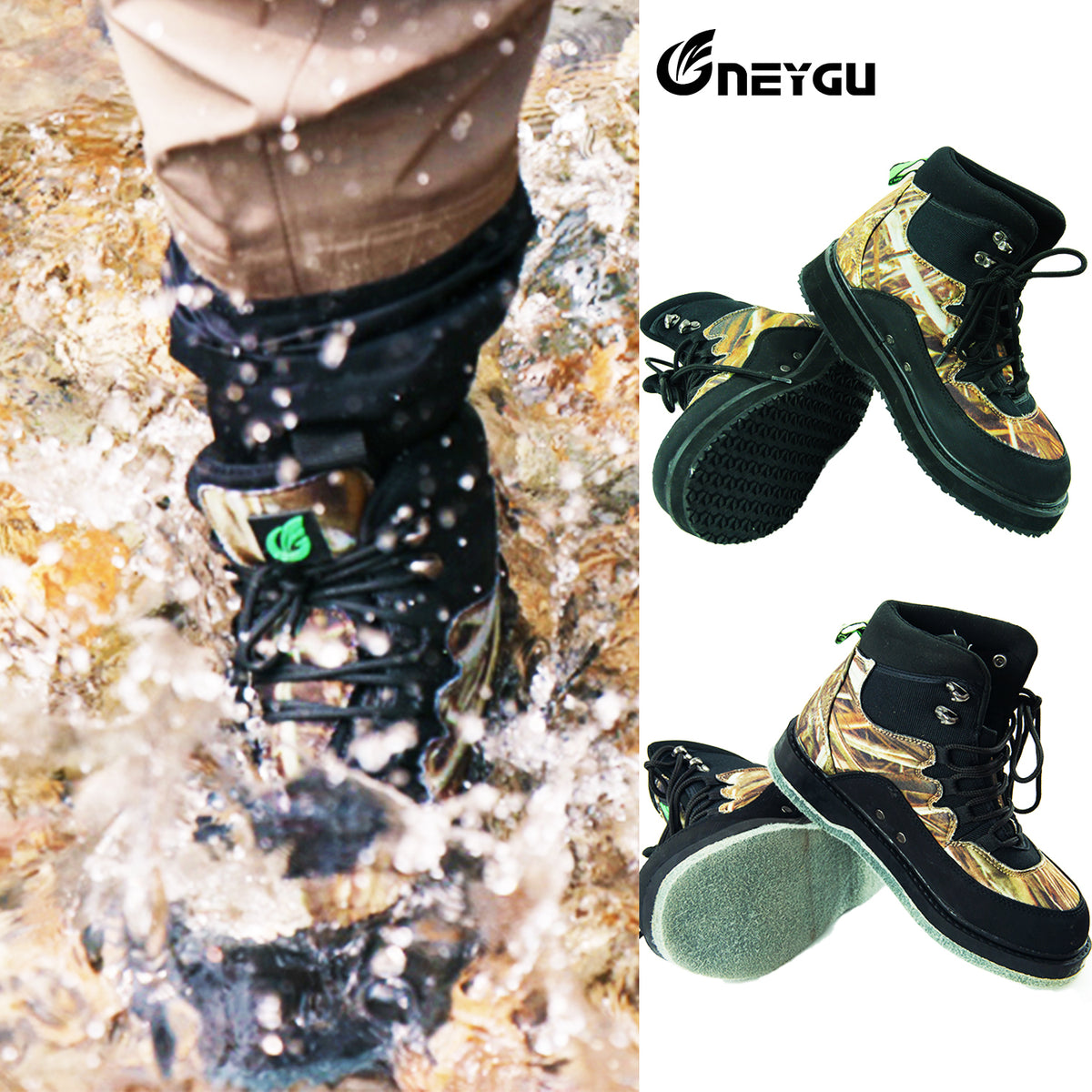 Promotional NeyGu Men's Fishing Wading Shoes, Breathable Boots for