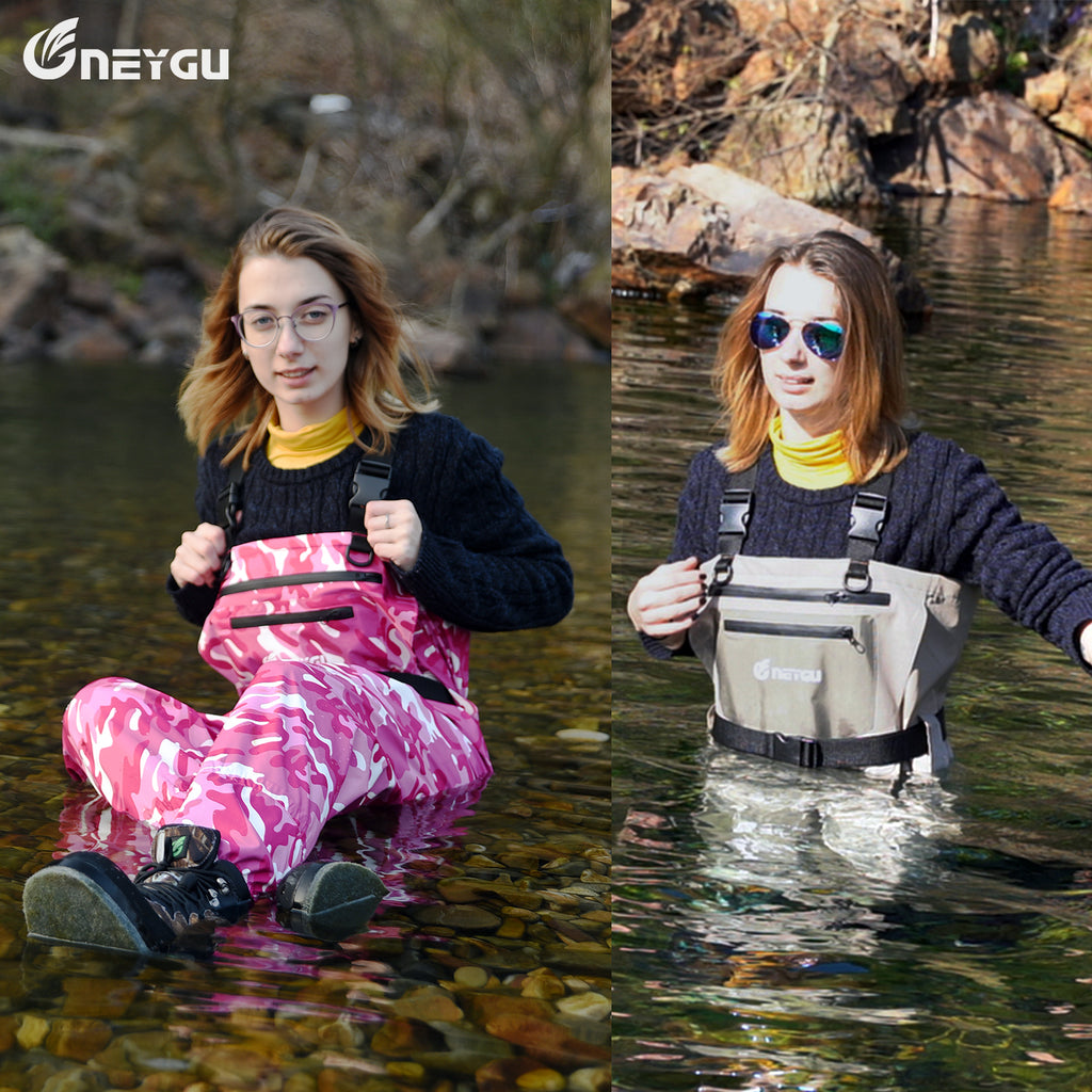 NEYGU Waterproof And Breathable Pink Camo Fishing Chest wader